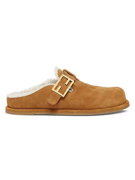 fendi suede clogs 20mm.